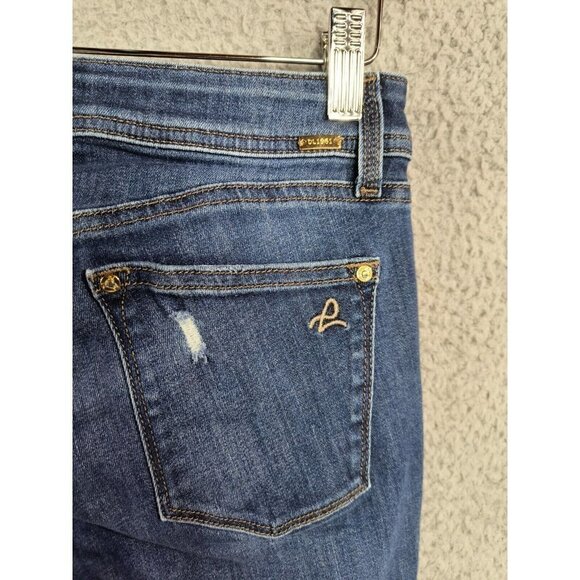 DL1961 Emma Jeans 25 Legging Heath Blue Denim Low Rise Distressed - Picture 7 of 13